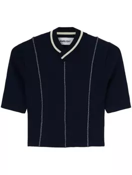 AMBUSH контрастный вязаный топ, синий