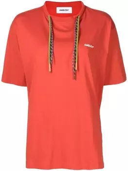 AMBUSH многослойная футболка с кулиской, красный