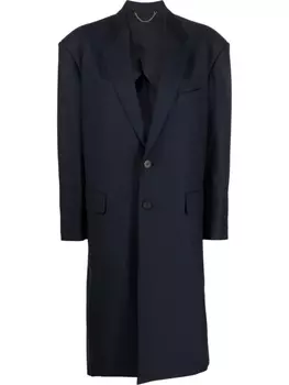 AMBUSH однобортное пальто длины миди, синий