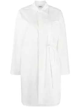 AMBUSH платье-рубашка оверсайз с завязками, белый