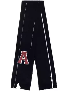 AMBUSH шарф с нашивкой А, синий