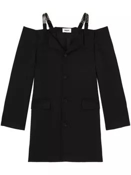 AMBUSH шерстяной блейзер с открытыми плечами, черный