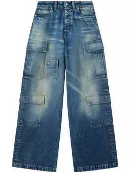 AMBUSH широкие джинсы карго, синий