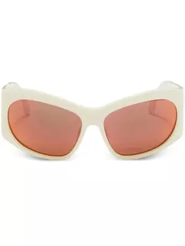 AMBUSH солнцезащитные очки Daniel в массивной оправе, белый