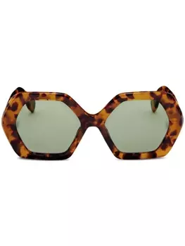 AMBUSH солнцезащитные очки Eriene в массивной оправе, коричневый