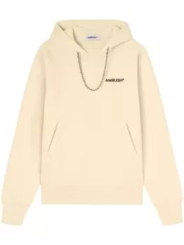 AMBUSH толстовка с капюшоном и цепочкой из шариков, нейтральный цвет