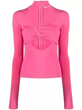 AMBUSH топ с вырезами, розовый