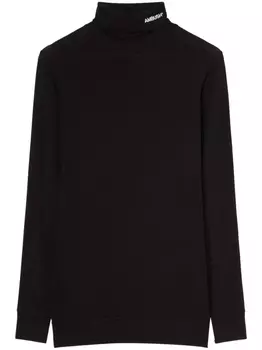 AMBUSH топ с высоким воротником и вышитым логотипом, черный