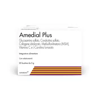 Amedial Plus 20 Конвертов Коллагеновая добавка для костно-хрящевой ткани