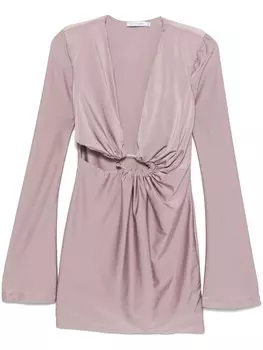 Amen платье мини с V-образным вырезом, розовый