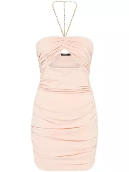 Amen платье мини со сборками, розовый
