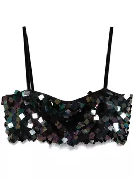 Amen топ с пайетками, черный