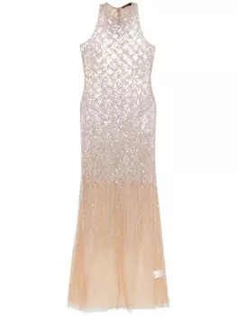 Amen вечернее платье с пайетками, нейтральный