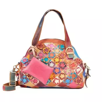 Ameri Кожаная сумка-тоут Marlow Ameri Leather, цвет Rainbow