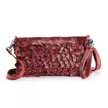 Ameri Кожаный клатч через плечо Hana Ameri Leather, красный