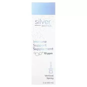 American Biotech Labs Silver Biotics добавка для поддержки иммунитета 10 част. / Млн 60 мл (2 унции)