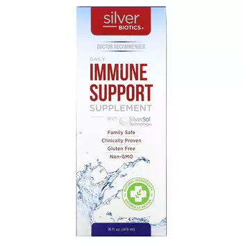 American Biotech Labs, Silver Biotics, ежедневная добавка для укрепления иммунитета с технологией SilverSol, 473 мл (16 жидк. унций)