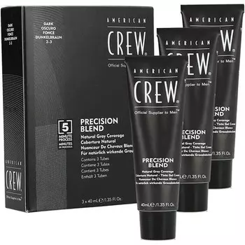 American Crew Classic Precision Blend 2-3 Темный, 40 мл, серый — упаковка из 3 шт.