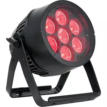 American DJ 7PZ IP — сверхмощный светодиодный проектор для наружного применения со степенью защиты IP65, моторизованным зумом и беспроводной связью WiFLY (RGBW) 7PZ IP