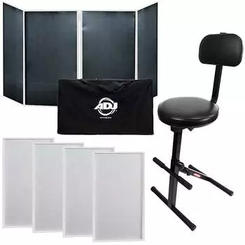 American DJ Event Facade II White DJ Frontboard w/Carry Bag + Chair American DJ Event Facade II White DJ Frontboard w/ Carry Bag + Chair