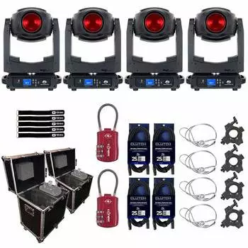 American DJ Focus Spot 6Z Professional DMX LED Moving Heads 4 Pack с дорожными чехлами American DJ Focus Spot 6Z Professional DMX LED Moving Heads 4 Pack w Road Cases