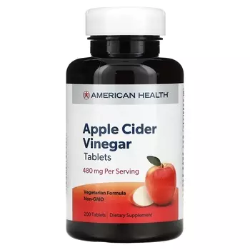 American Health яблочный уксус в таблетках, 200 таблеток