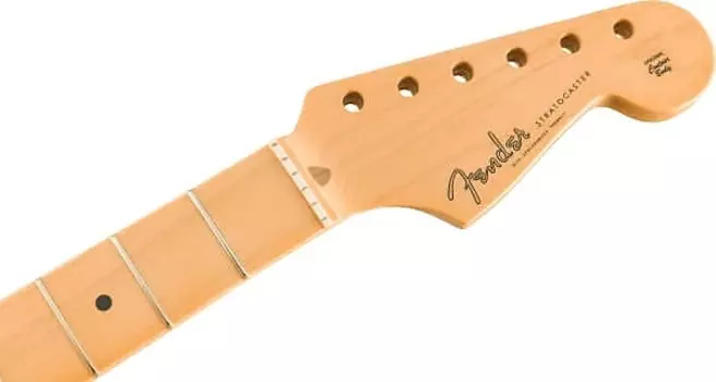 American Original '50s Stratocaster, мягкий V-образный гриф, глянцевый нитроцеллюлозный лак, 21 винтажный высокий лад, 9,5 дюйма, клен Fender