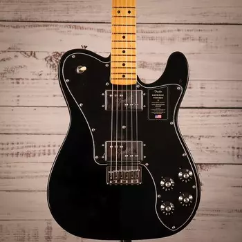 American Vintage II 1975 Telecaster Deluxe, кленовый гриф, черный Fender American II Telecaster Deluxe, Maple Fingerboard,