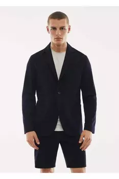 Американка с водоотталкивающим карманом Mango, темно-синий