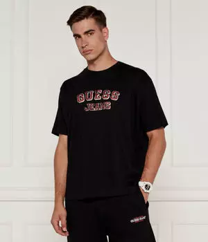 Американская футболка Oversize fit Guess Jeans, черный