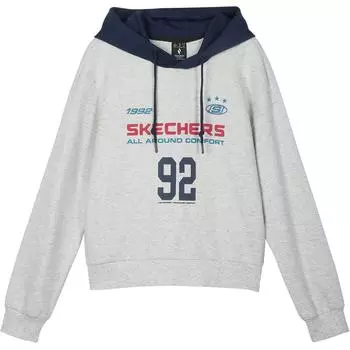 Американская толстовка женская светло-серая Skechers, светло-серый