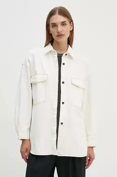 Американская винтажная джинсовая рубашка American Vintage, бежевый