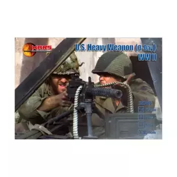 Американские солдаты с тяжелым вооружением и огнестрельным оружием (День Д), World War II Miniatures (1:32) (Mars Figures)