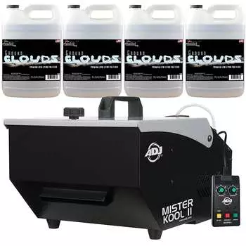 Американский ди-джей Mister Kool II Низкорасположенный генератор тумана с 4 галлонами жидкости для тумана American DJ American DJ Mister Kool II Low-Lying Fog Machine with 4 Gallons of Fog Fluid