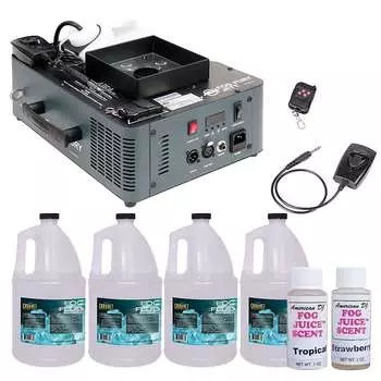 Американский диджей Fog Fury Jett RGBA LED Вертикальная дым-машина + (4) жидкости + ароматизаторы American DJ American DJ Fog Fury Jett RGBA LED Vertical Fog Machine + (4) Fluid + Scents