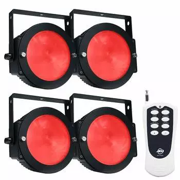 Американский DJ Dotz Par Pak: 4x Wide Wash Dotz Par Lights с дистанционным управлением Dotz Par RF American DJ American DJ Dotz Par Pak: 4x Wide Wash Dotz Par Lights with Dotz Par RF Remote