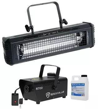 Контроллер DJ Mega Flash DMX 800W DMX Strobe Light со звуковым датчиком + противотуманная машина American DJ MEGA FLASH DMX + R700