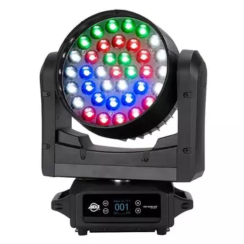 Американский DJ Vizi Wash Z37 20W Quad LED Club Wedding Moving Head Wash Fixture American DJ American DJ Vizi Wash Z37 20W Quad LED Club Wedding Moving Head Wash Fixture