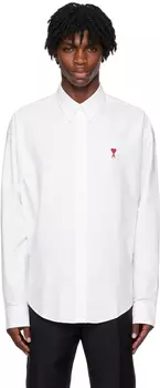 AMI Alexandre Mattiussi Белая рубашка свободного кроя