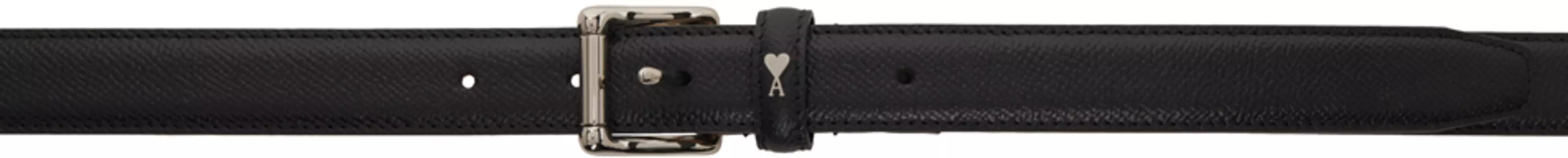 AMI Alexandre Mattiussi Черный ремень Ami de C?ur