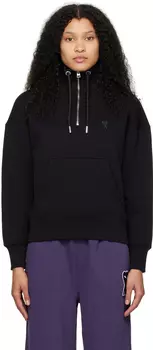 AMI Alexandre Mattiussi Черный свитшот Ami De C?ur