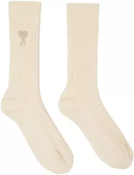 AMI Alexandre Mattiussi Off-White Носки Ami de C?ur