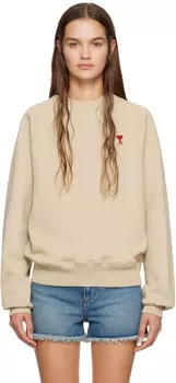 AMI Alexandre Mattiussi Серо-коричневый свитшот Ami de C?ur