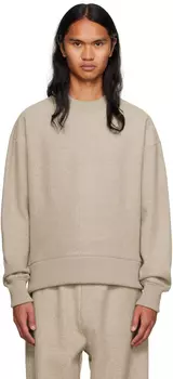 AMI Alexandre Mattiussi Серо-коричневый свитшот с круглым вырезом