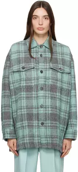 AMI Alexandre Mattiussi Сине-серая куртка в клетку