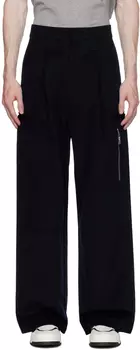 AMI Alexandre Mattiussi Темно-синие брюки карго со вставками