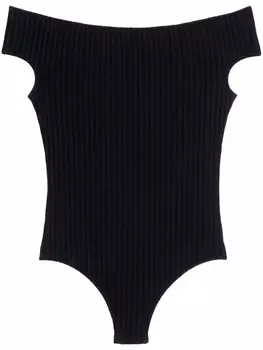 AMI Paris боди с открытыми плечами, черный