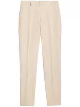 AMI Paris брюки строгого кроя с завышенной талией, нейтральный цвет