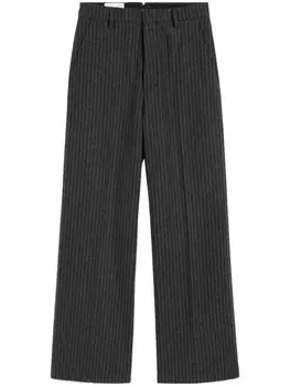 AMI Paris брюки строгого кроя в тонкую полоску, серый