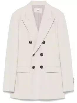 AMI Paris двубортный блейзер, нейтральный